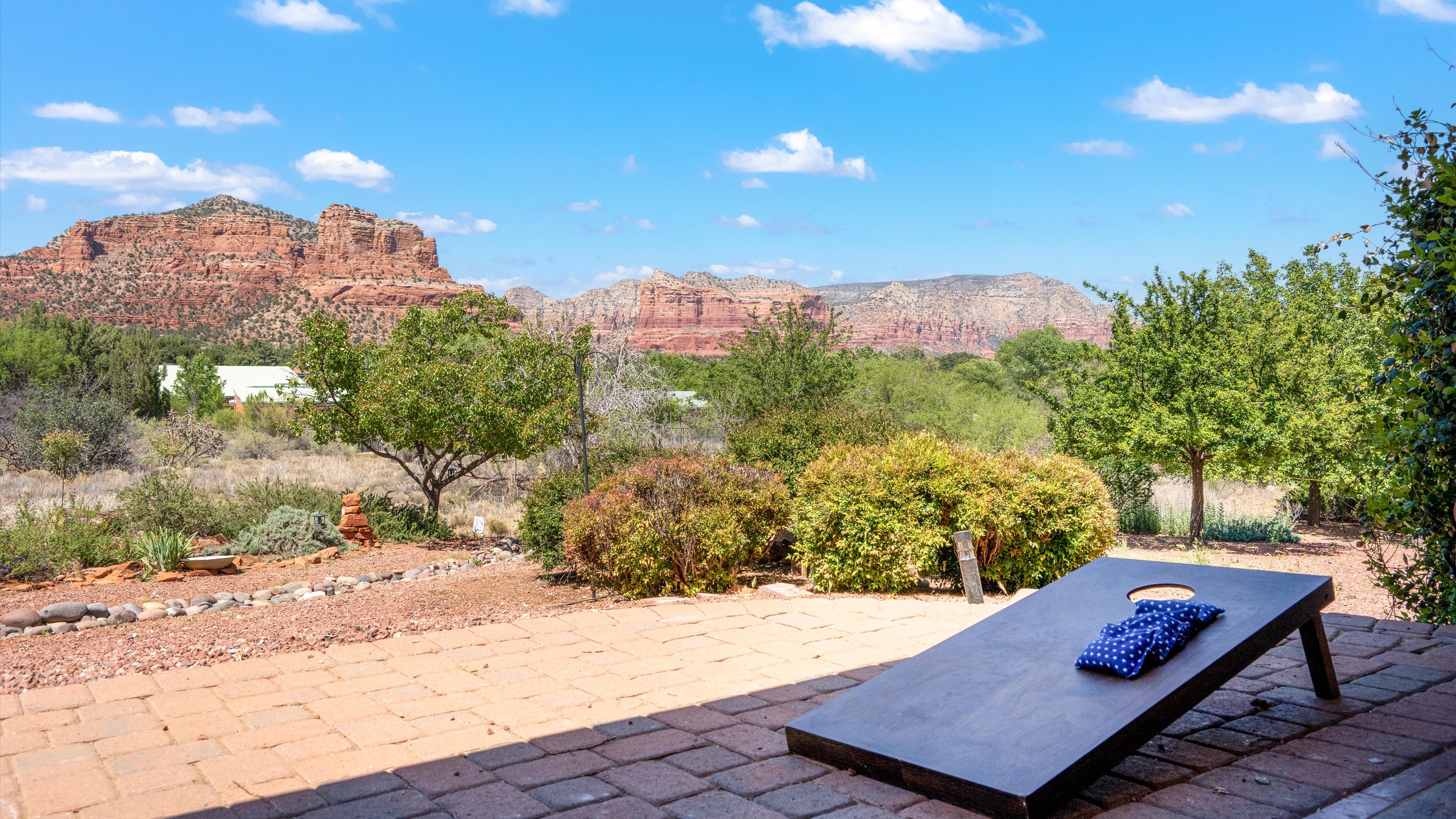Outdoor entertaining area with BBQ grill